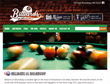 Tablet Screenshot of billiardsonbroadway.com